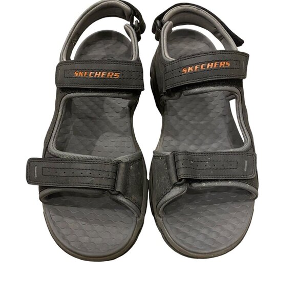 Skechers Sandals Tresman Garo Relaxed Fit Luxe Foam Comfort Mens Size 12 Gray - Picture 2 of 7